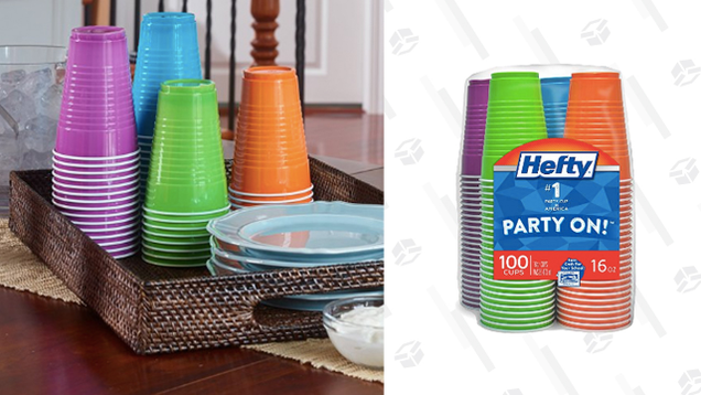 Hefty Disposable Plastic Cups, 100 Count | $7 | Amazon | Clip 25% off coupon